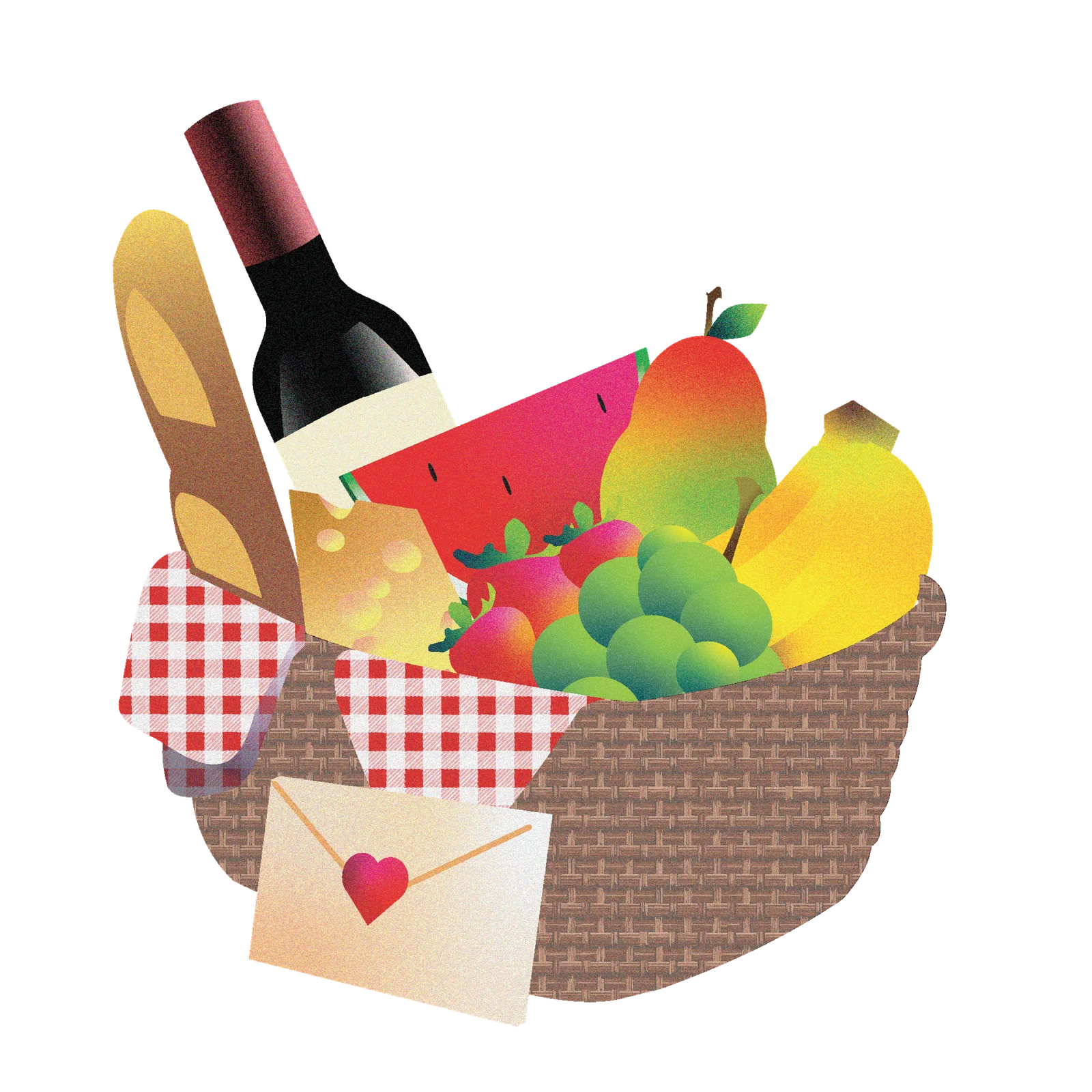 Picnic basket illustration